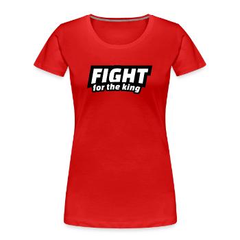T-shirt Jésus-Christ Foi - T-shirt bio Premium Femme - rouge - Devant - Mia (176cm)