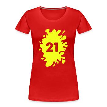 Blobs 21 - T-shirt bio Premium Femme - rouge - Devant - Mia (176cm)