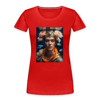 Prince des mers - T-shirt bio Premium Femme - rouge - Devant - Mia (176cm)