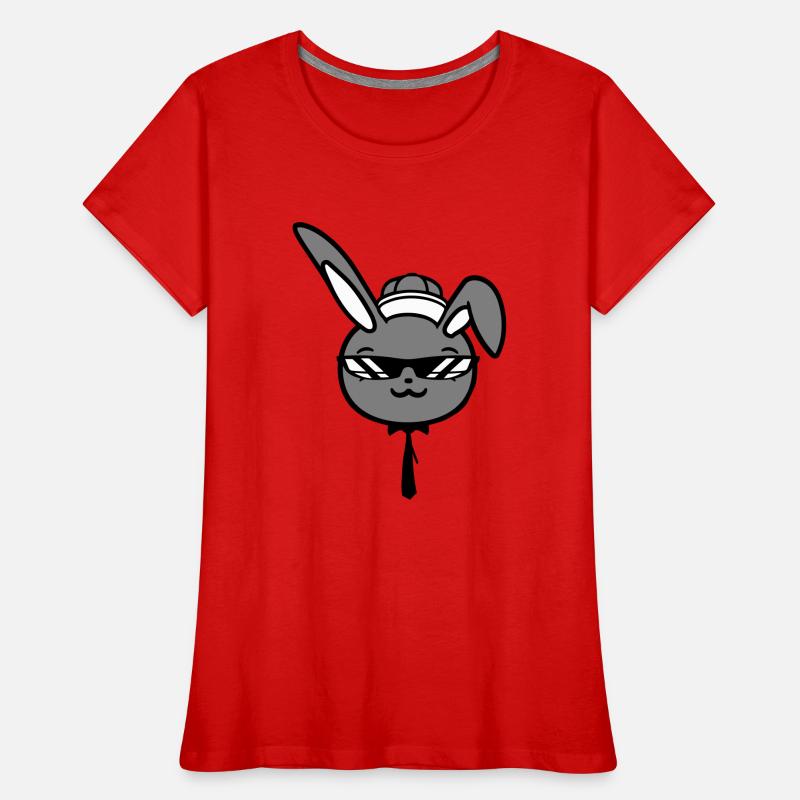 Bunny Sunglasses Cappy Tie Cool Hat Comic Women's Premium Organic T-Shirt