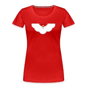 Cuddly Cloud Face - Women's Premium Organic T-Shirt - red - Front - Mia (176cm)