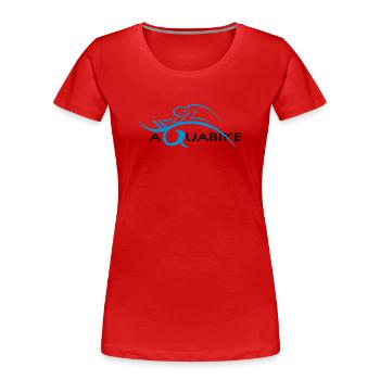 Aquabike en action - T-shirt bio Premium Femme - rouge - Devant - Mia (176cm)