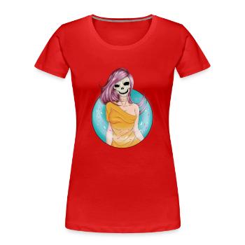 Totenkopf des Windes - Frauen Premium Bio T-Shirt - Rot - Vorne - Mia (176cm)