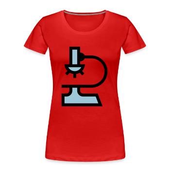 Labor Mikroskop - Frauen Premium Bio T-Shirt - Rot - Vorne - Mia (176cm)