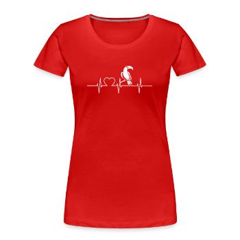 Tukane Tukan - Frauen Premium Bio T-Shirt - Rot - Vorne - Mia (176cm)