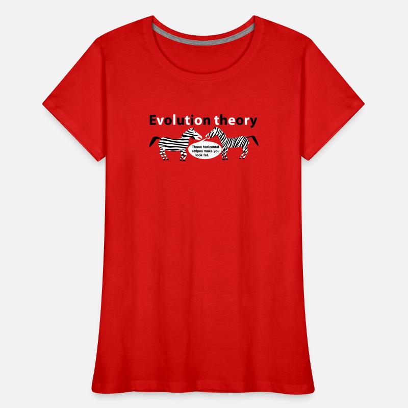 Zebras der Evolutionstheorie Frauen Premium Bio T-Shirt