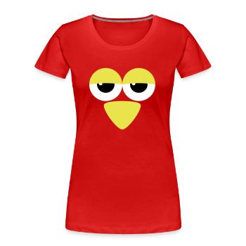 Augen mit Schnabel - Frauen Premium Bio T-Shirt - Rot - Vorne - Mia (176cm)