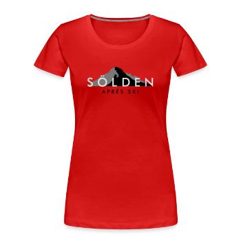 Sölden Apres Ski Berge Wintersport - Frauen Premium Bio T-Shirt - Rot - Vorne - Mia (176cm)