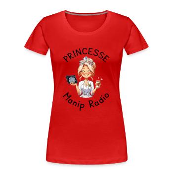 Princesse Manip Radio Manipulatrice Radiologie - T-shirt bio Premium Femme - rouge - Devant - Mia (176cm)