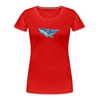 Humpback Whale for Sea Lovers - Women's Premium Organic T-Shirt - red - Front - Mia (176cm)