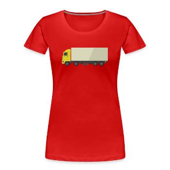 Truck - Women's Premium Organic T-Shirt - red - Front - Mia (176cm)