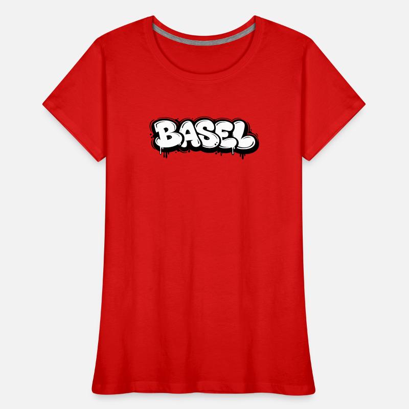 Basel Bubble Graffiti Frauen Premium Bio T-Shirt