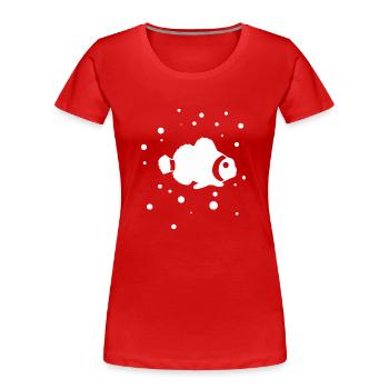 Fish Aquarium Marine Nature Conservation - Women's Premium Organic T-Shirt - red - Front - Mia (176cm)