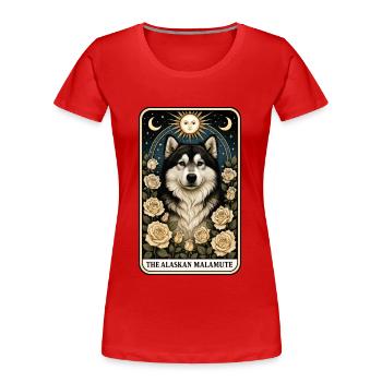 Alaskan Malamute - Frauen Premium Bio T-Shirt - Rot - Vorne - Mia (176cm)