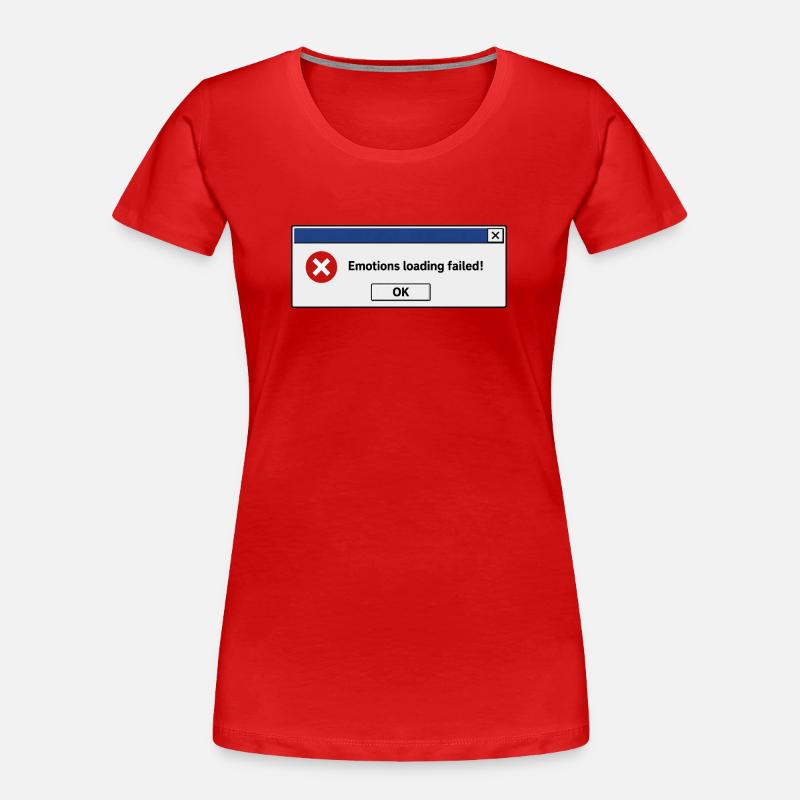 Emotions loading failed - Women's Premium Organic T-Shirt - red