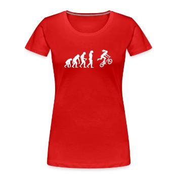 Gift idea for the BMX rider with freestyle BMX - Women's Premium Organic T-Shirt - red - Front - Mia (176cm)