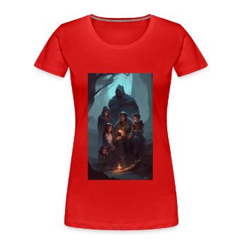 Dark fantasy family tales - Women's Premium Organic T-Shirt - red - Front - Mia (176cm)
