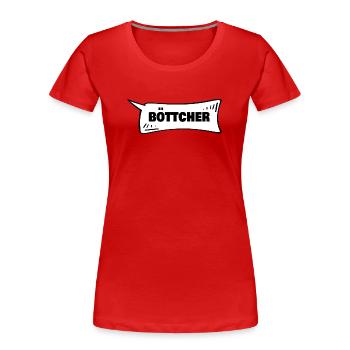 Azubi Boettcher - Frauen Premium Bio T-Shirt - Rot - Vorne - Mia (176cm)