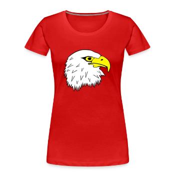Pygargue à tête blanche tête d'aigle motif Eagl - T-shirt bio Premium Femme - rouge - Devant - Mia (176cm)