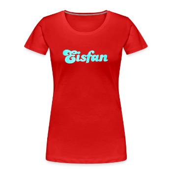 Eisfan cool Statement Eiscreme Eis Eiskrem Fan - Frauen Premium Bio T-Shirt - Rot - Vorne - Mia (176cm)