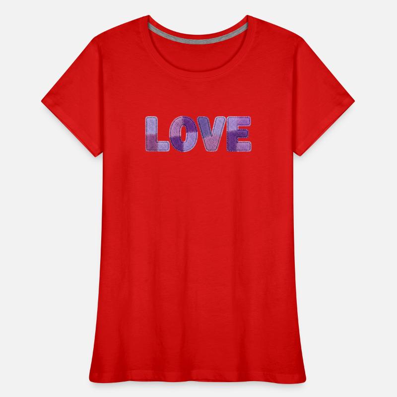 Patchwork Love – Trend Print Women's Premium Organic T-Shirt