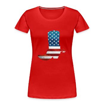 Cowboystiefel - Frauen Premium Bio T-Shirt - Rot - Vorne - Mia (176cm)