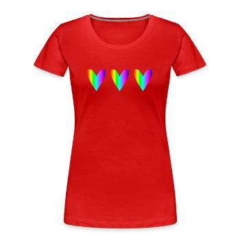 PAPA. VATERTAG. ALLES GUTE ZUM GEBURTSTAG, PAPA. HERZ - Frauen Premium Bio T-Shirt - Rot - Vorne - Mia (176cm)