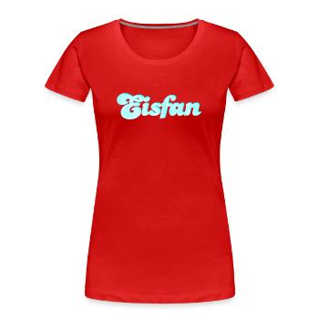 Eis Fan Eiscreme süß Sommer Eiskrem Handschrift - Frauen Premium Bio T-Shirt - Rot - Vorne - Mia (176cm)