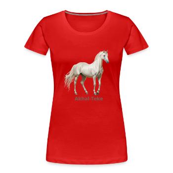 Akhal-Teké - Women's Premium Organic T-Shirt - red - Front - Mia (176cm)