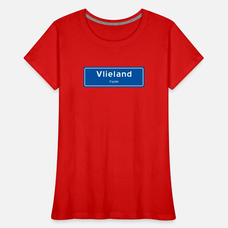 Panneau de nom de lieu Vlieland T-shirt bio Premium Femme