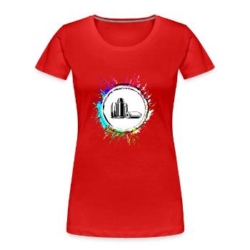 Patrone Icon symbol - Frauen Premium Bio T-Shirt - Rot - Vorne - Mia (176cm)
