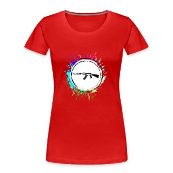 Gewehr icon symbol - Frauen Premium Bio T-Shirt - Rot - Vorne - Mia (176cm)