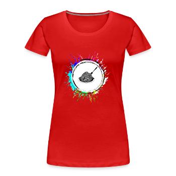 Spaghetti symbol - Frauen Premium Bio T-Shirt - Rot - Vorne - Mia (176cm)