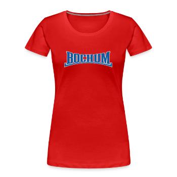 Bochum - Frauen Premium Bio T-Shirt - Rot - Vorne - Mia (176cm)