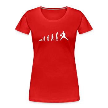 Développement du bébé au joueur de handball / sport - T-shirt bio Premium Femme - rouge - Devant - Mia (176cm)
