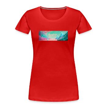 Neurodiverse Brilliance - Frauen Premium Bio T-Shirt - Rot - Vorne - Mia (176cm)