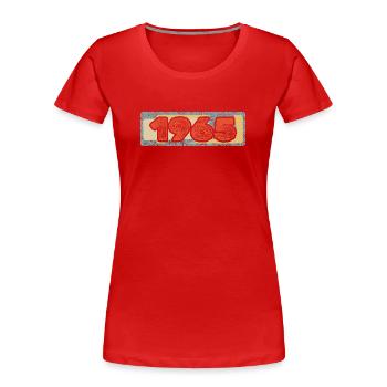 1965 - Frauen Premium Bio T-Shirt - Rot - Vorne - Mia (176cm)