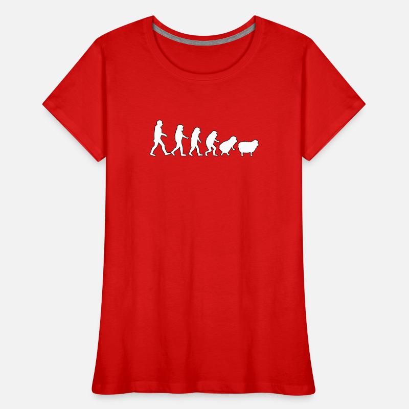 Évolution vers les moutons : mentalité de troupeau T-shirt bio Premium Femme