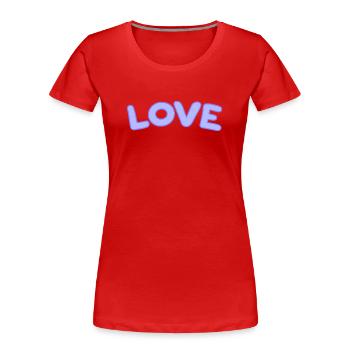 Pastell-Liebesblasen - Frauen Premium Bio T-Shirt - Rot - Vorne - Mia (176cm)