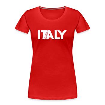 Italien Schiefer Turm von Pisa Italiener Italien - Frauen Premium Bio T-Shirt - Rot - Vorne - Mia (176cm)
