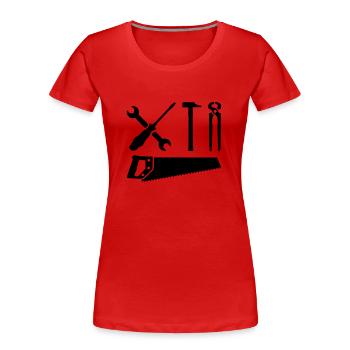 Tools - Women's Premium Organic T-Shirt - red - Front - Mia (176cm)