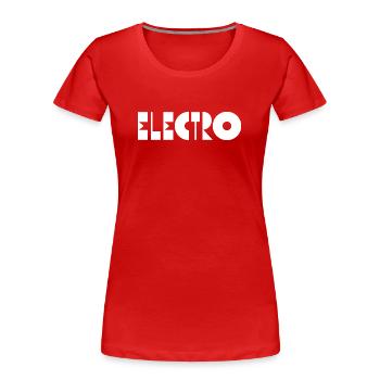 Electro music - Women's Premium Organic T-Shirt - red - Front - Mia (176cm)