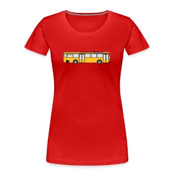 Busfahrer Bus Omnibus Kraftfahrer Schulbus (25) - Frauen Premium Bio T-Shirt - Rot - Vorne - Mia (176cm)