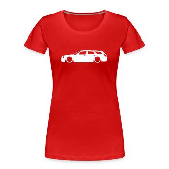 Classic Silhouette Combo Low life - Women's Premium Organic T-Shirt - red - Front - Mia (176cm)