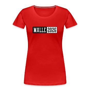 Malle 2026 - Women's Premium Organic T-Shirt - red - Front - Mia (176cm)