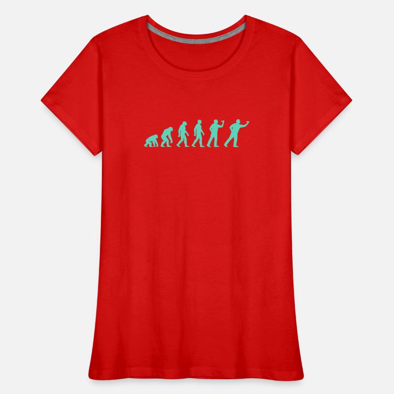 Étapes de l’évolution de l’humanité T-shirt bio Premium Femme