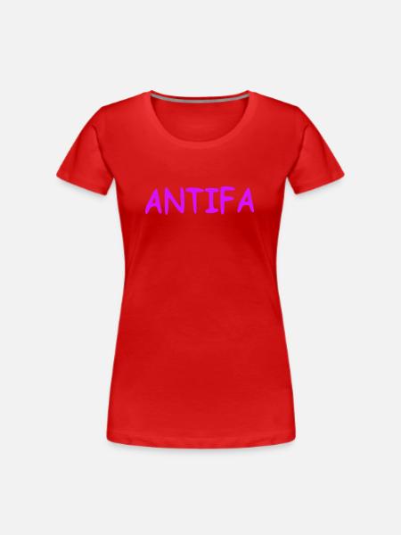 Antifa - lilac - Frauen Premium Bio T-Shirt - Rot