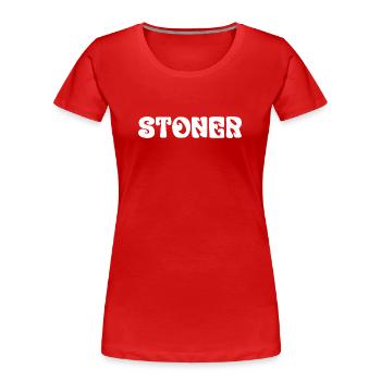 Stoner music logo design - Women's Premium Organic T-Shirt - red - Front - Mia (176cm)