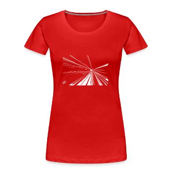 Vector Linien Splash - Frauen Premium Bio T-Shirt - Rot - Vorne - Mia (176cm)