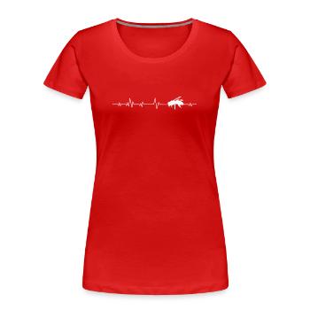 Biene Bienen - Frauen Premium Bio T-Shirt - Rot - Vorne - Mia (176cm)